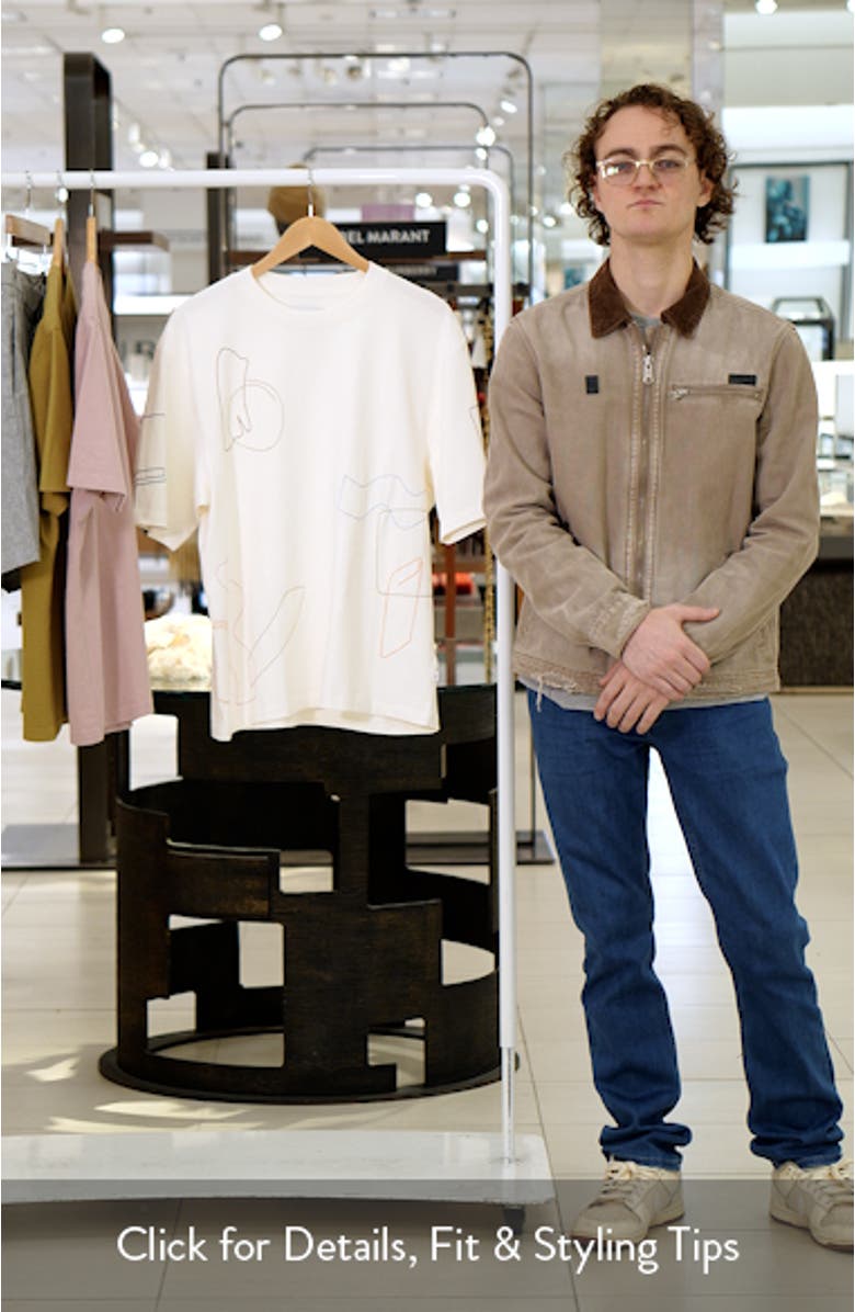 Milton Shapes Scribble Embroidery T-Shirt, sales video thumbnail