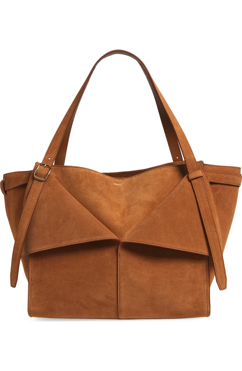 Coperni Cabas Suede Belted Tote, Main, color,