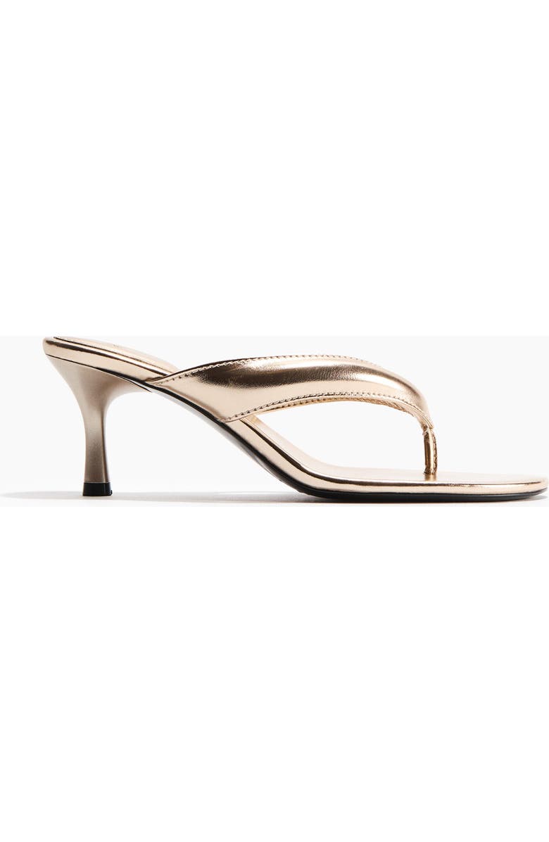 H&M Heeled Sandals, Main, color, Gold-Colored