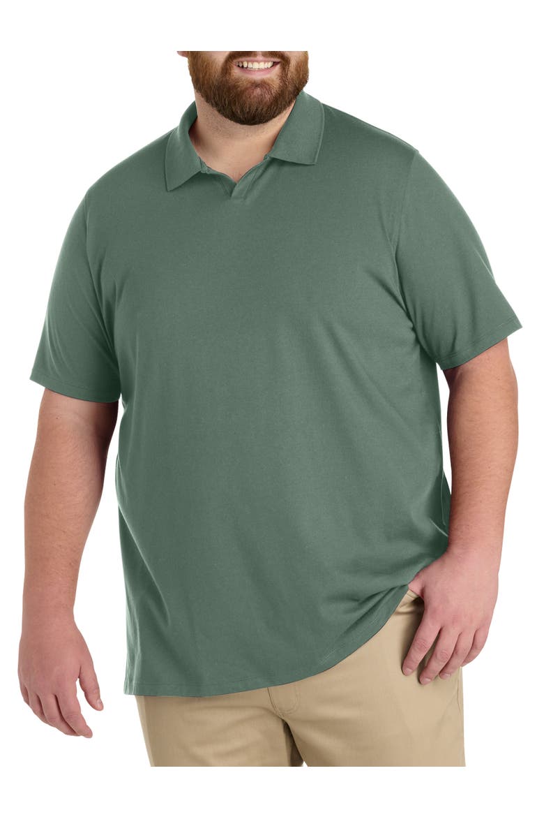 Big & Tall 37.5® Technology Notched Performance Polo Shirt, Main, color, DARK FOREST