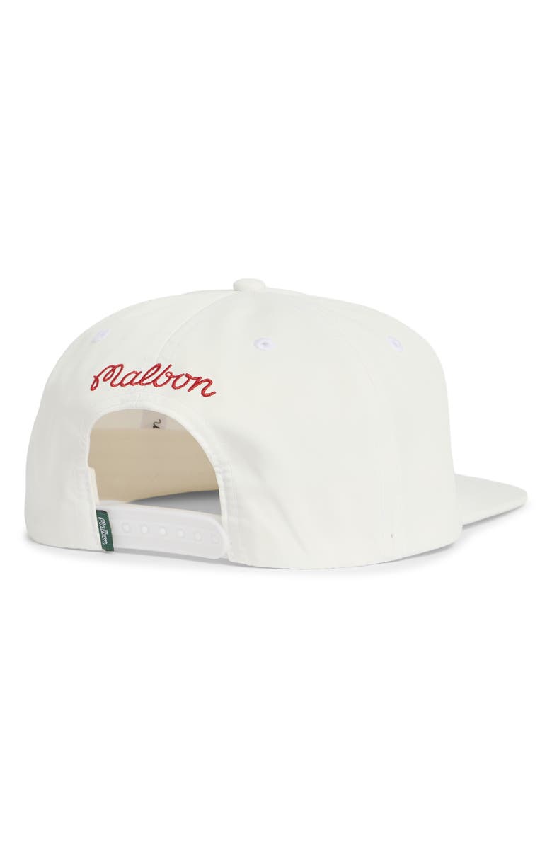 Malbon Golf Members Snapback Baseball Cap, Alternate, color, White