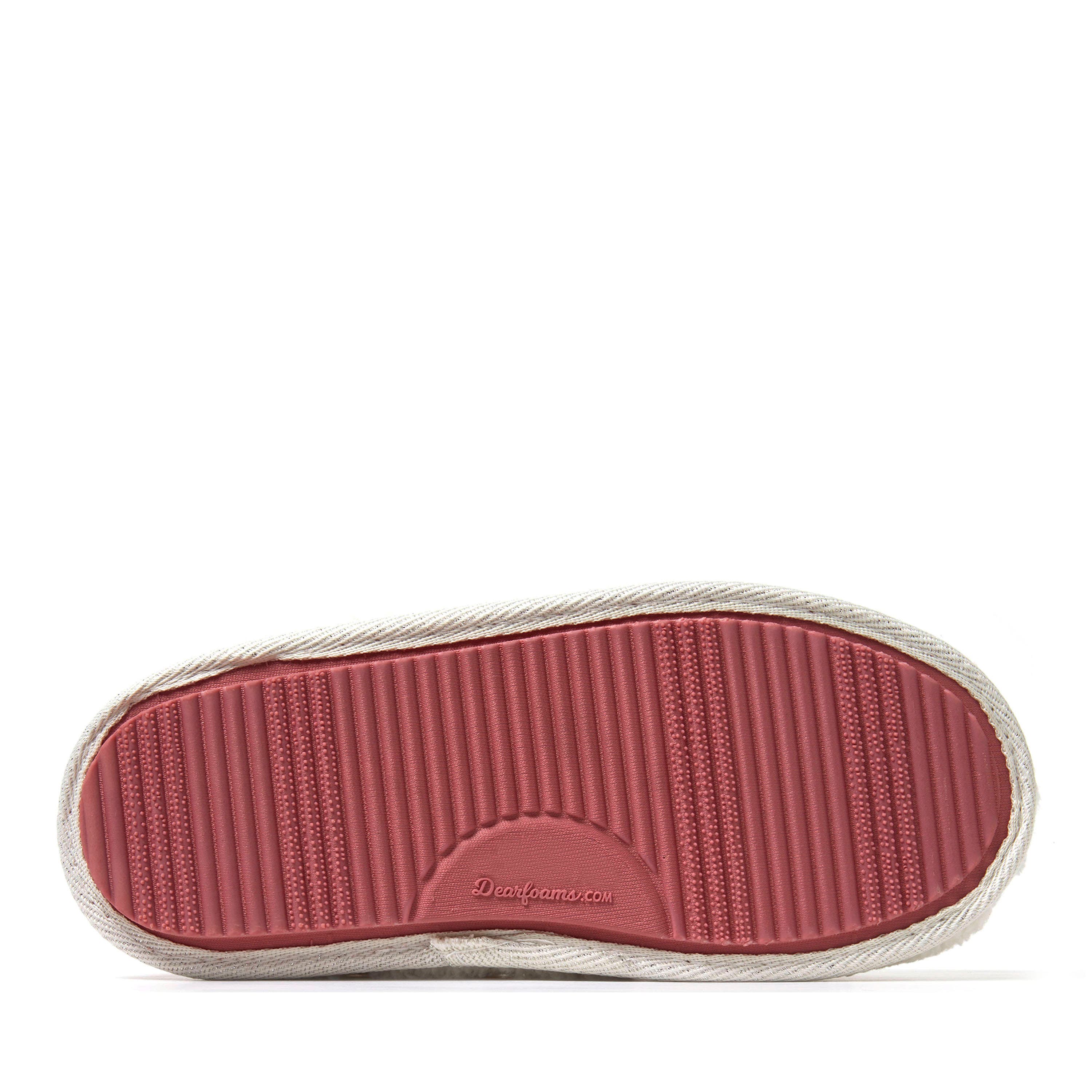 Valentines Day Hearts Scuff Slipper, Alternate, color, Muslin