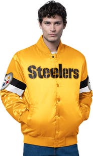 STARTER Men's Starter Gold Pittsburgh Steelers Triple Option Full-Snap Varsity Jacket