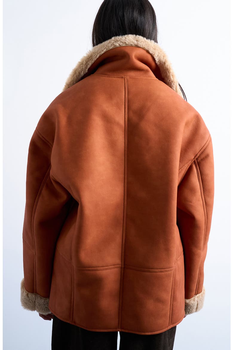 Faux Shearling Oversize Car Coat, Alternate, color, TAN MULTI