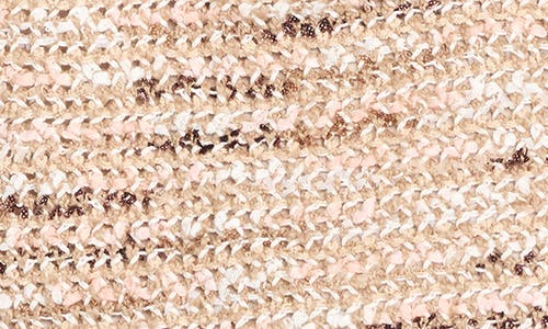 Nic + Zoe Nic+zoe Tonal Mix Open Stitch Cotton Blend Knit Jacket In Brown