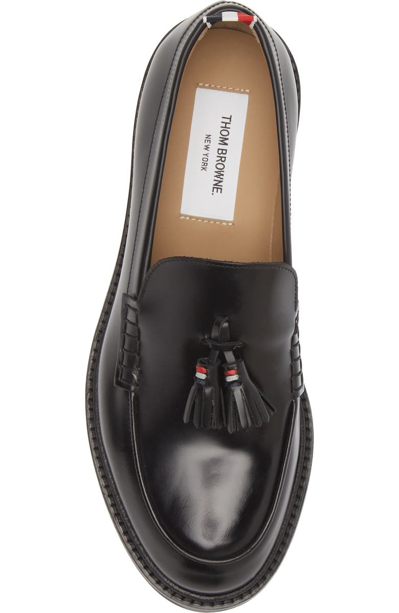 Thom Browne Tassel Apron Toe Loafer, Alternate, color, Black