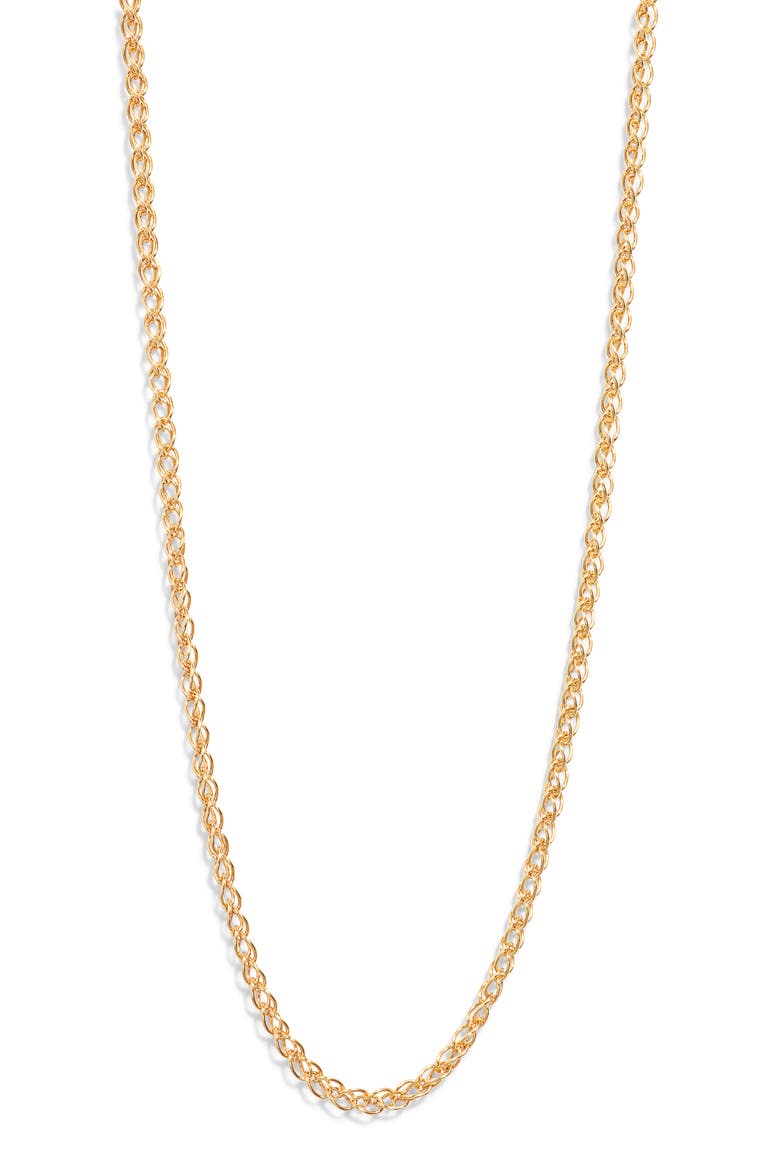 Curb Chain Necklace, Main, color, GOLD