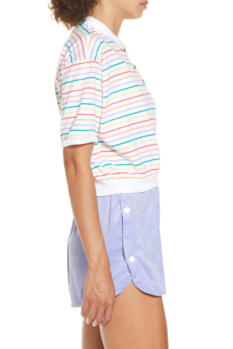 Sportswear Retro Stripe Polo, Alternate, color, WHITE