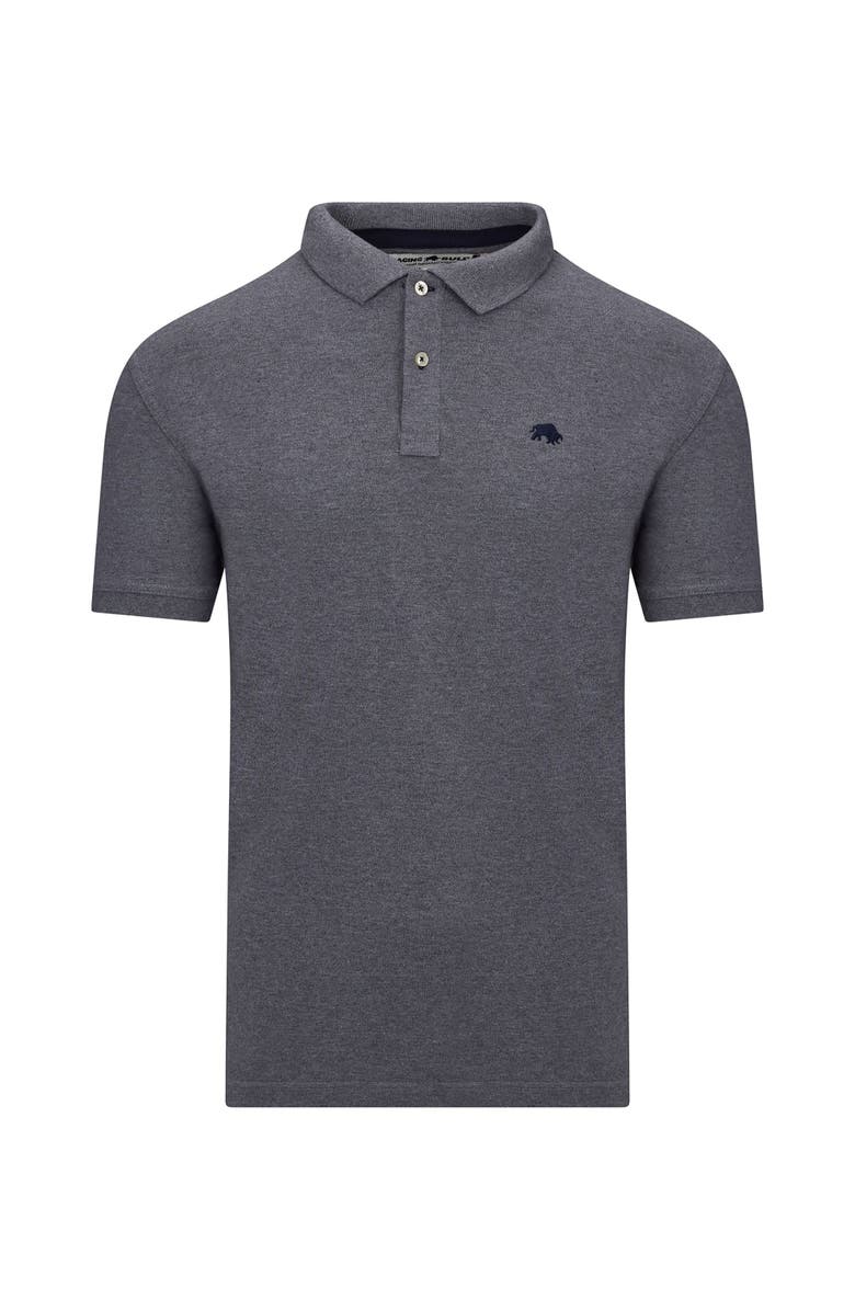 Raging Bull Short Sleeve Cotton Polo Shirt, Main, color, Grey Marl