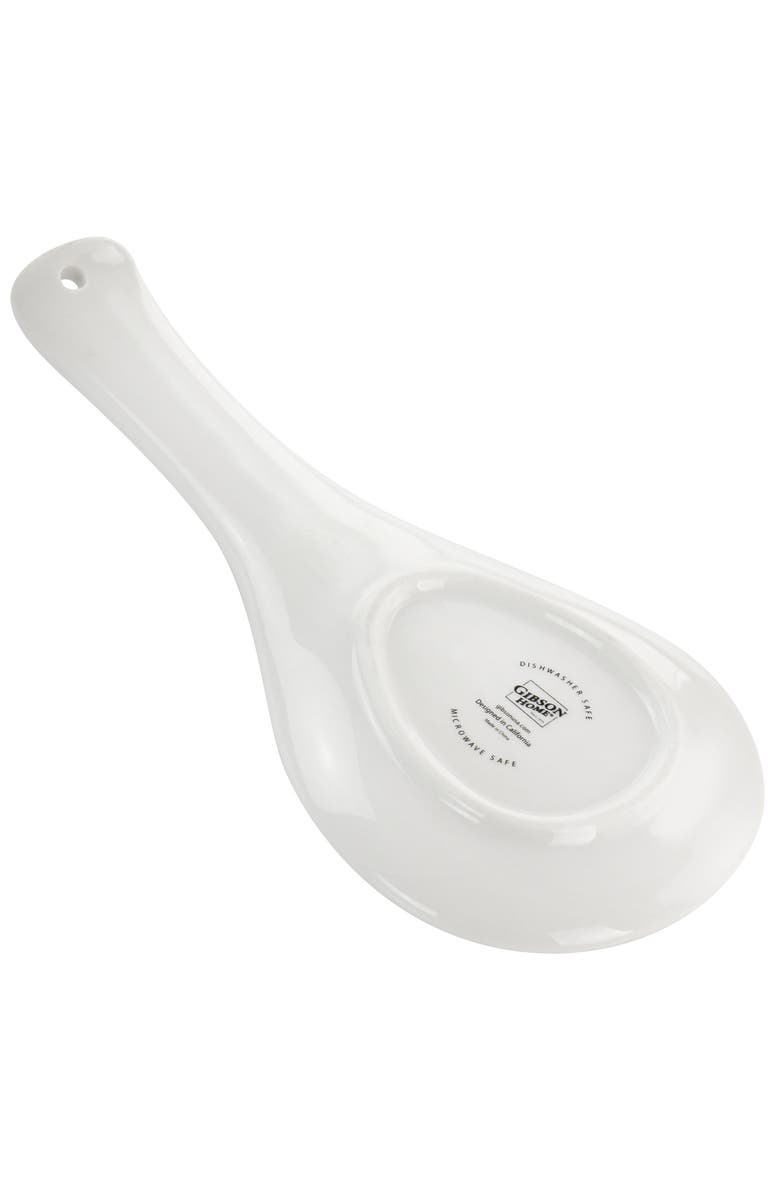 Gibson Home Village Vines Fine Ceramic Spoon Rest, Alternate, color, Blue