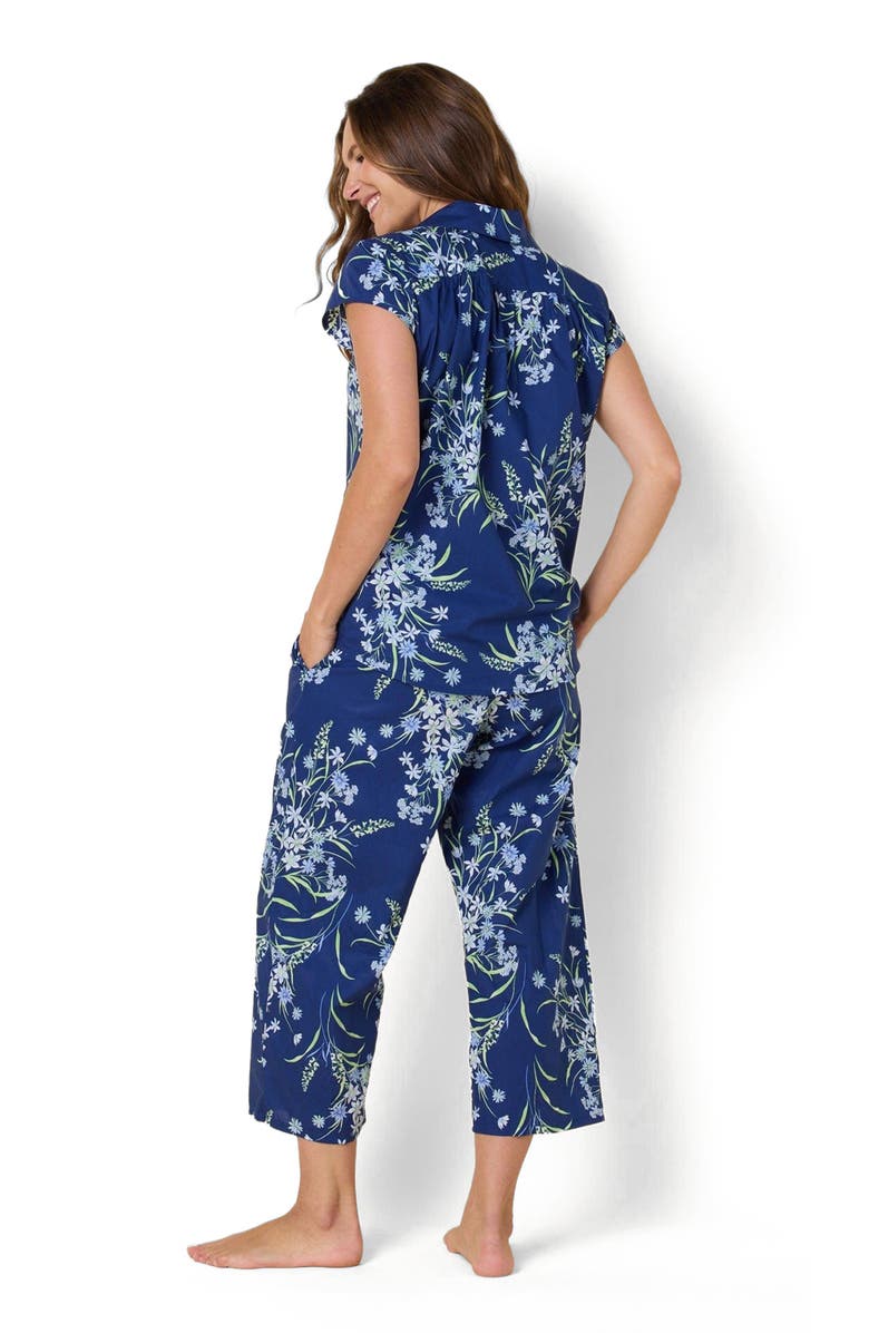 The Cat's Pajamas Luxe Pima Capri Floral Set, Alternate, color, Garden Posy