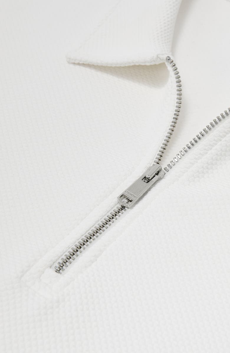 Reiss Bruno Quarter Zip Polo, Alternate, color, White