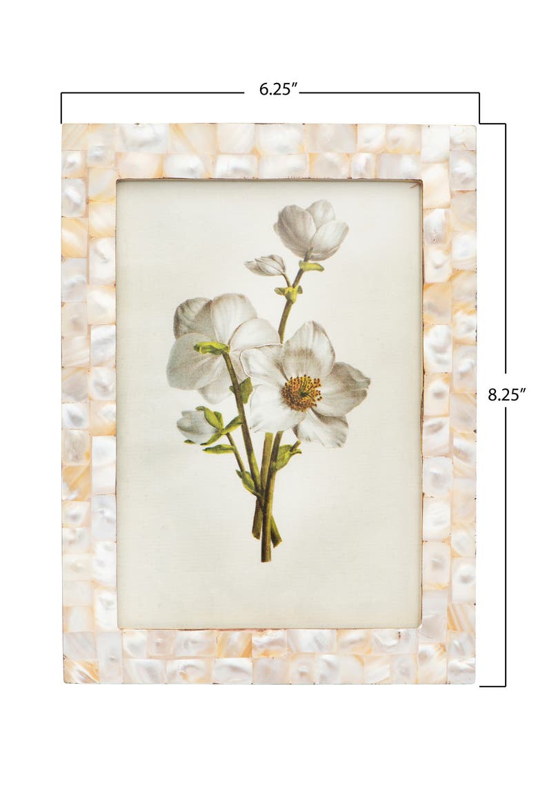 Mother of Pearl Photo Frame, Alternate, color, Cream