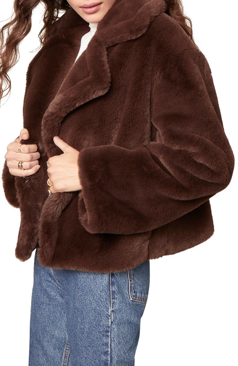 BB Dakota by Steve Madden BB Dakota Big Time Faux Fur Jacket, Alternate, color, 