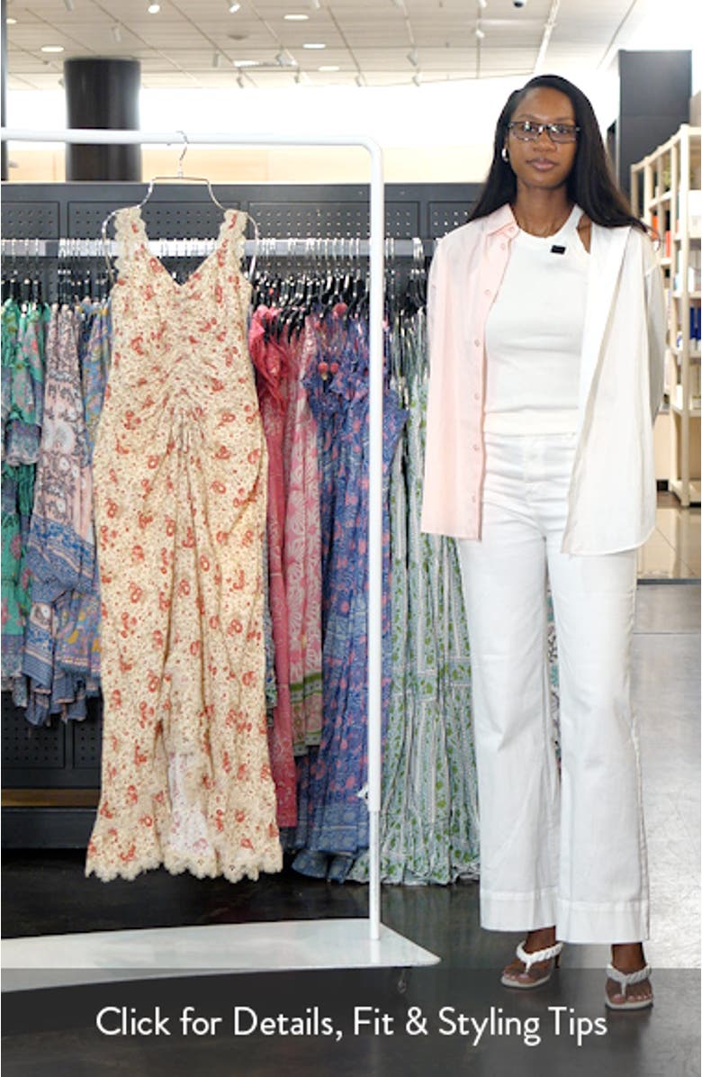 Stevie Ruched Lace Trim Cocktail Dress, sales video thumbnail