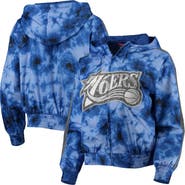 Mitchell & Ness Women's Mitchell & Ness Royal Philadelphia 76ers Galaxy Sublimated Windbreaker Pullover Full-Zip Hoodie