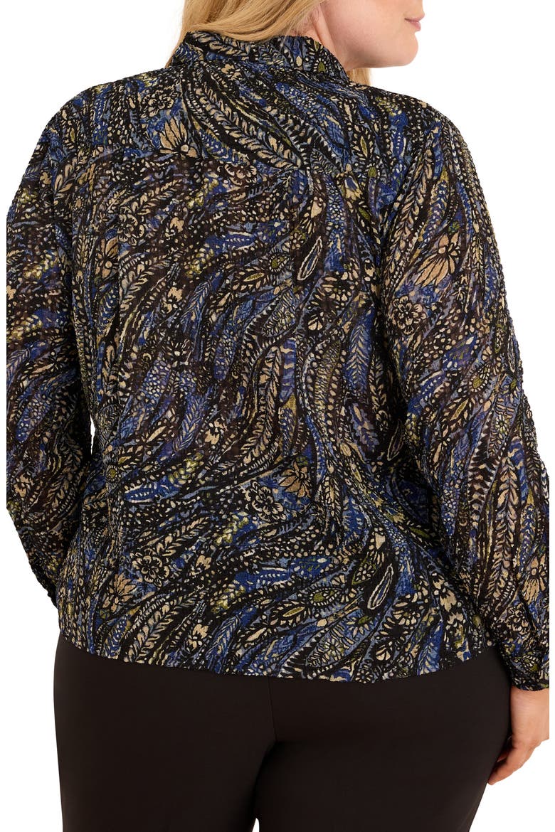 Portobello Paisley Chiffon Shirt, Alternate, color, BLUE MULTI