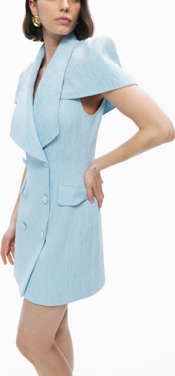 Brown Tailored Mini Dress with Structured Bolero