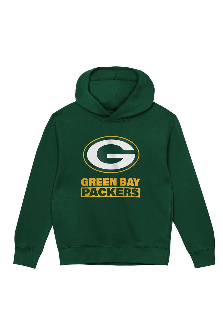 Toddler Outerstuff  Green Green Bay Packers Back to Basics Hoodie, Alternate, color, Green