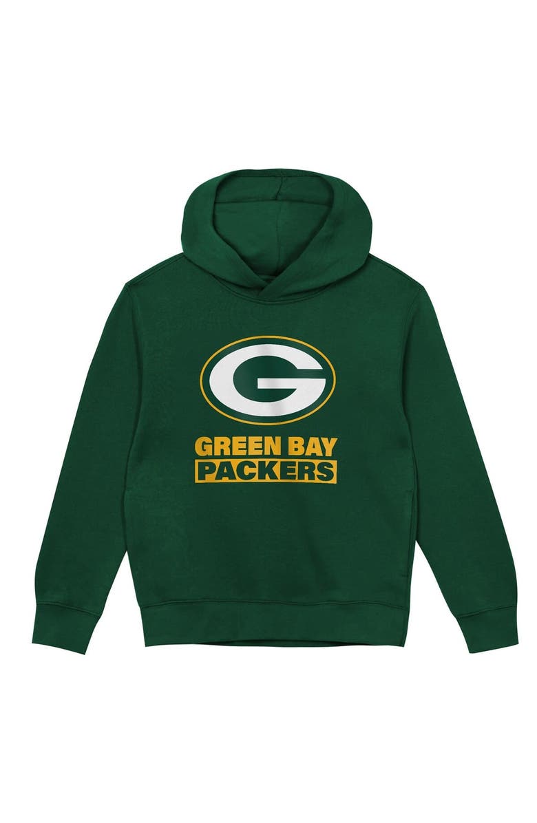 Outerstuff Toddler Outerstuff  Green Green Bay Packers Back to Basics Hoodie, Alternate, color, Green