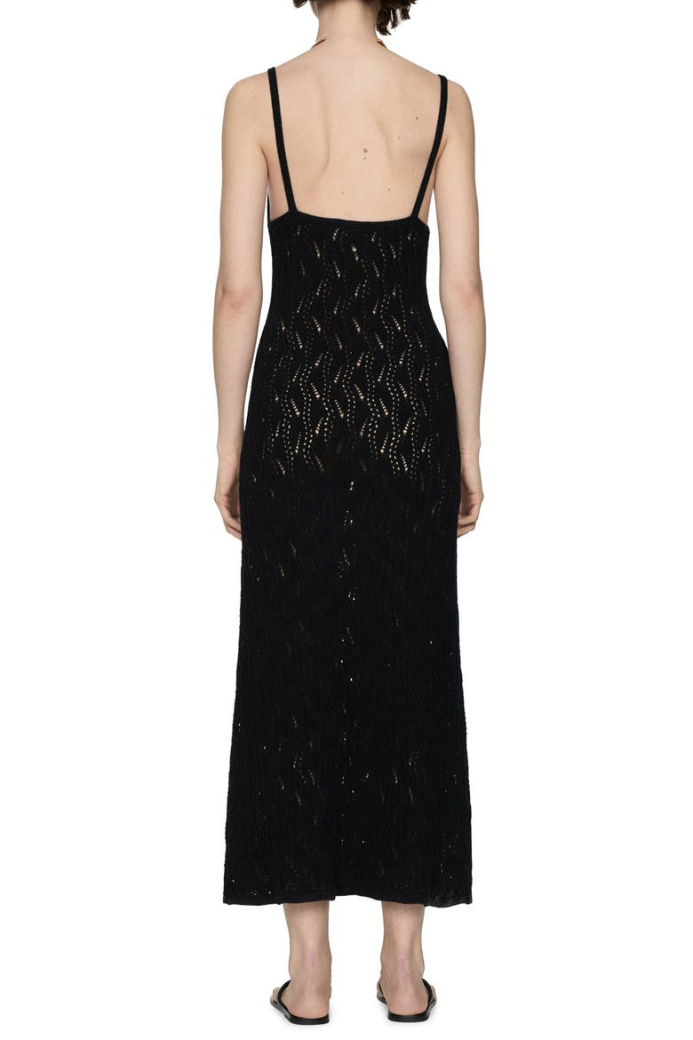 Semisheer Sweater Dress, Alternate, color, BLACK