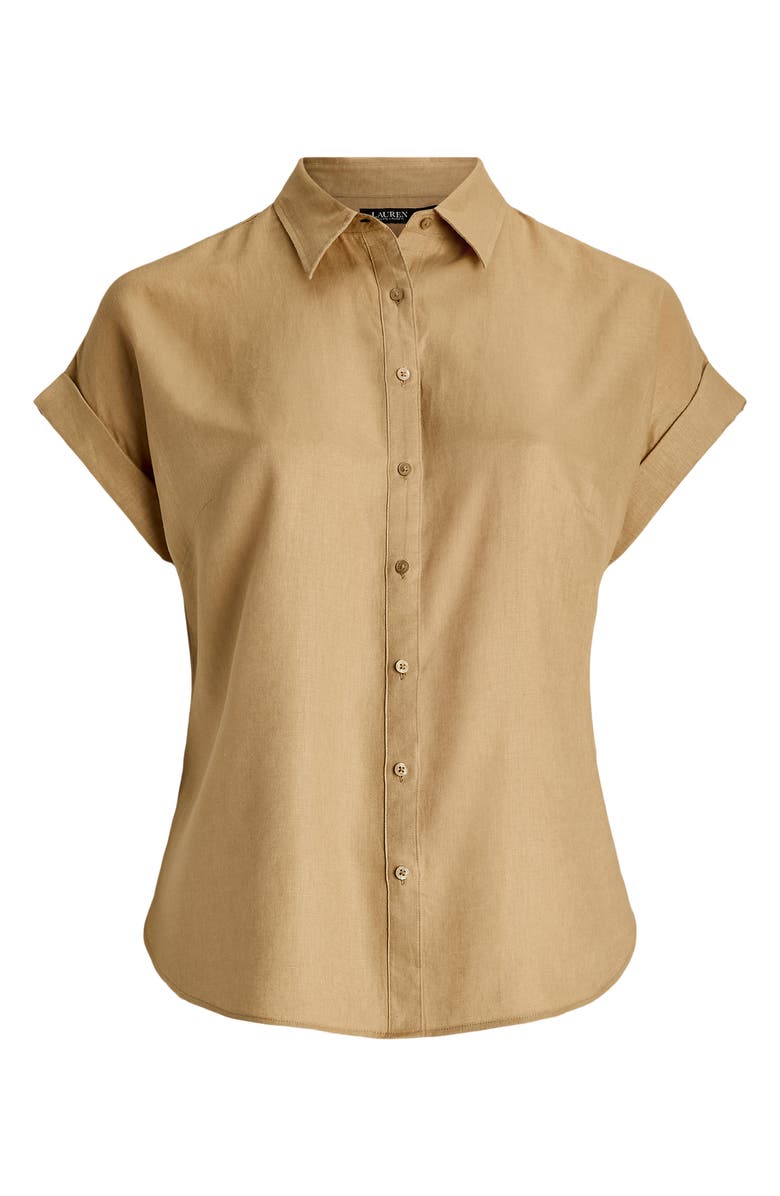 Lauren Ralph Lauren Relaxed Fit Linen Button-Up Shirt, Alternate, color, 