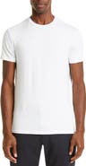 Emporio Armani Men's Solid White Stretch Viscose T-Shirt