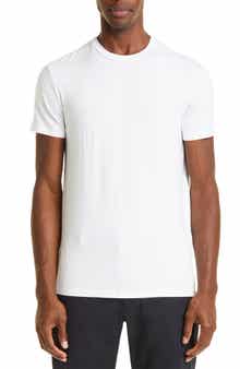 Men's Solid White Stretch Viscose T-Shirt