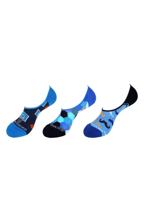 Assorted 3-Pack No Show Socks