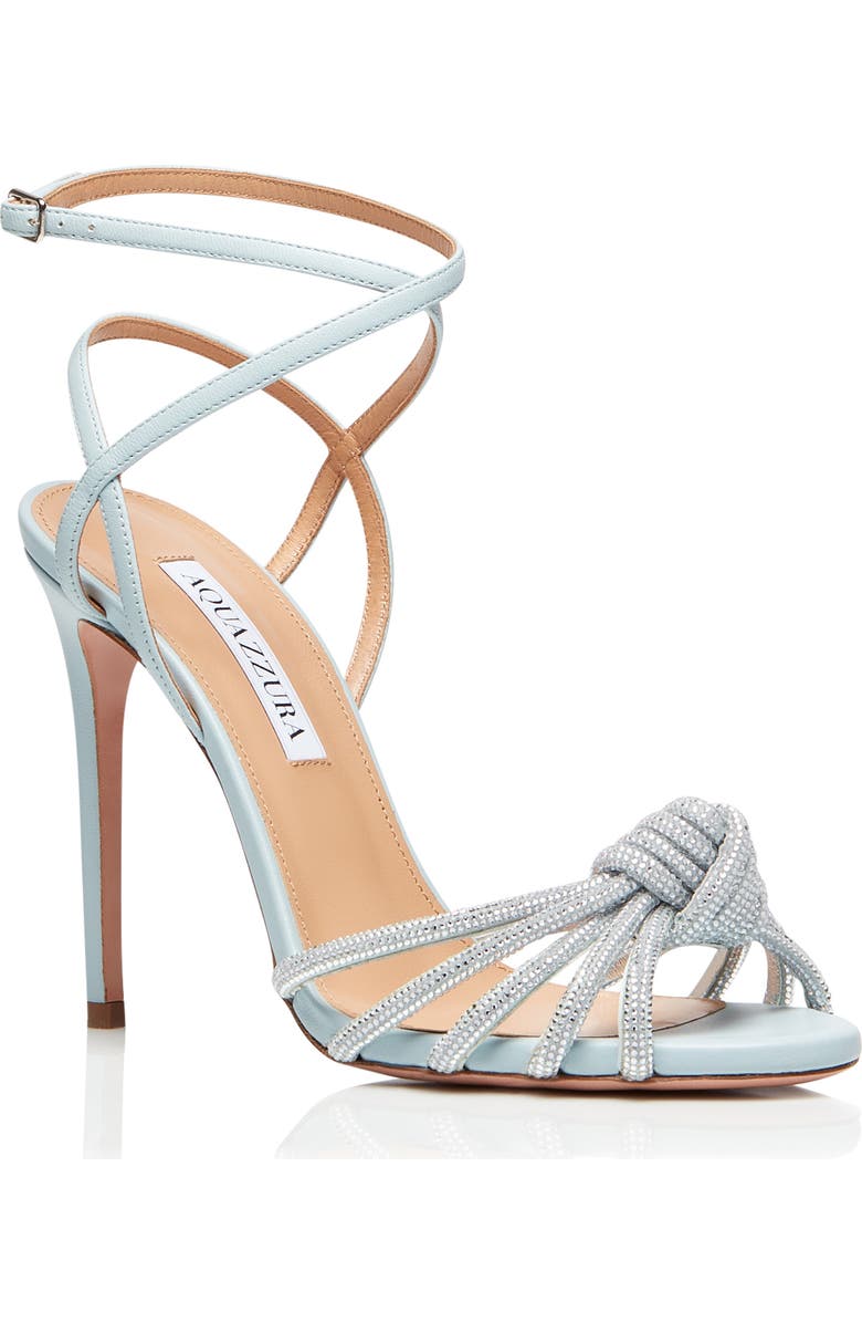 Aquazzura Celeste Crystal Embellished Ankle Strap Sandal, Main, color,