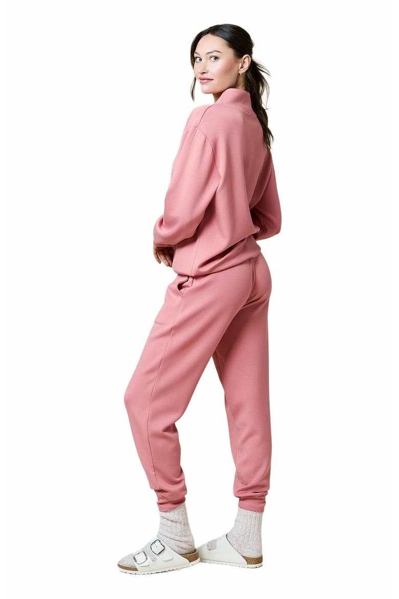 Athleisure DreamTech 1/4 Zip Jogger Set, Alternate, color, Copper Rose