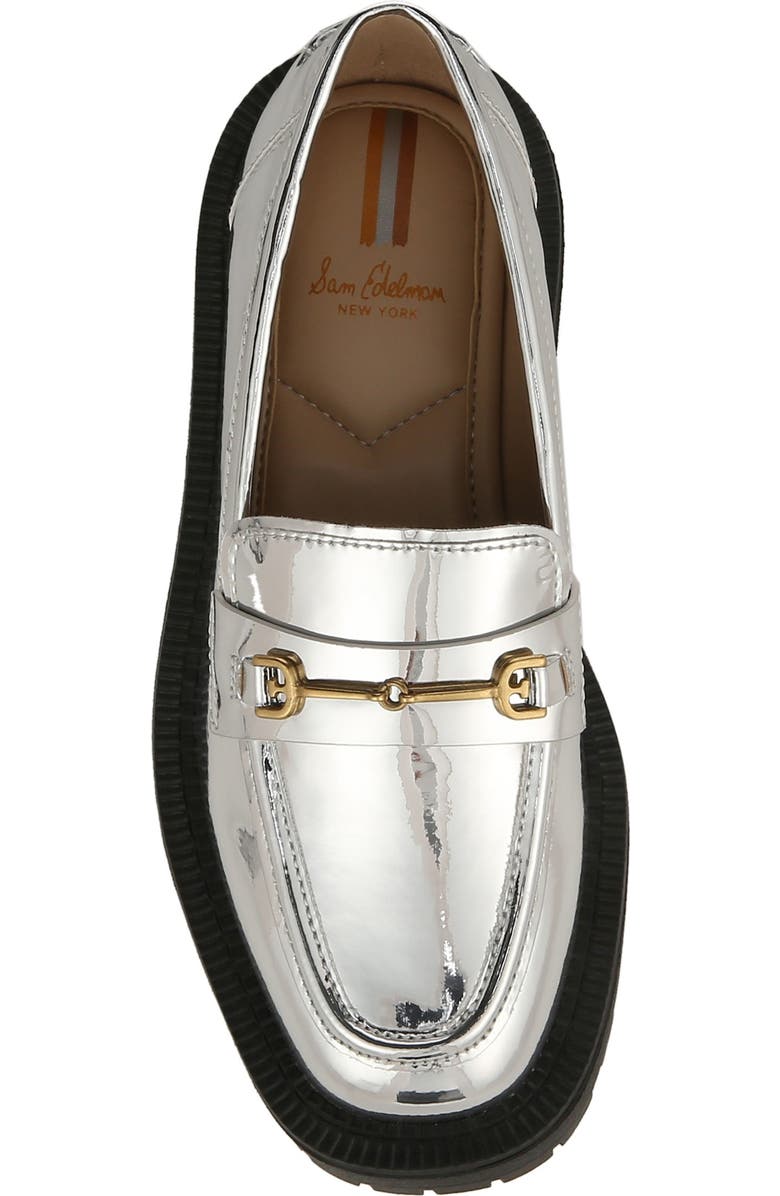 Sam Edelman Kids' Laurs Platform Bit Loafer, Alternate, color, Soft Silver