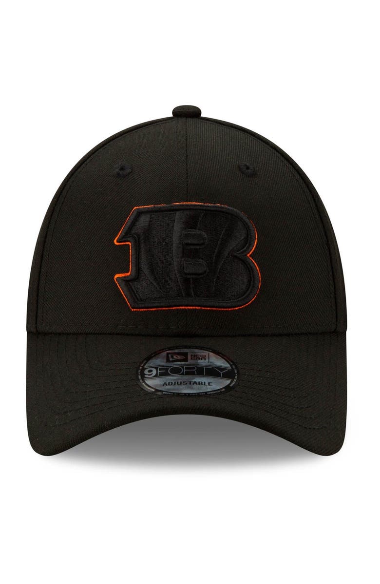 New Era Men's New Era Black Cincinnati Bengals Primary Logo Momentum 9FORTY Adjustable Snapback Hat, Alternate, color,