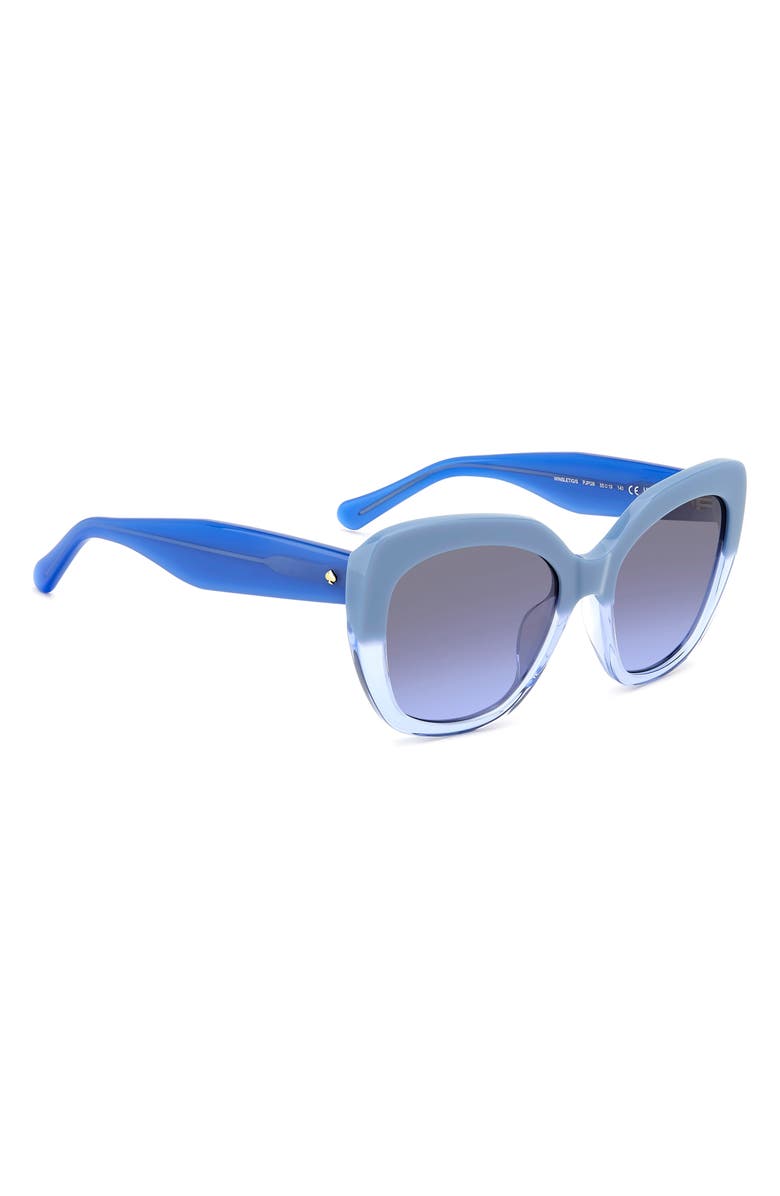 Kate Spade New York winslet 55mm gradient round sunglasses, Alternate, color, Blue/ Grey Shaded Blue