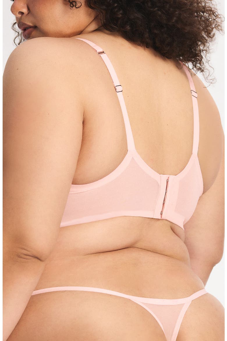 Moonkissed Embroidery Unlined Bra, Alternate, color, BLUSH RUSH IRIDESCENT