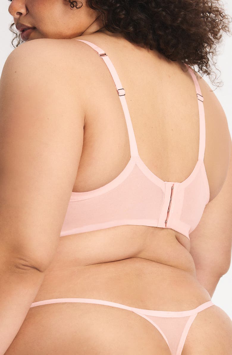 SAVAGE X FENTY Moonkissed Embroidery Unlined Bra, Alternate, color, Blush Rush Iridescent