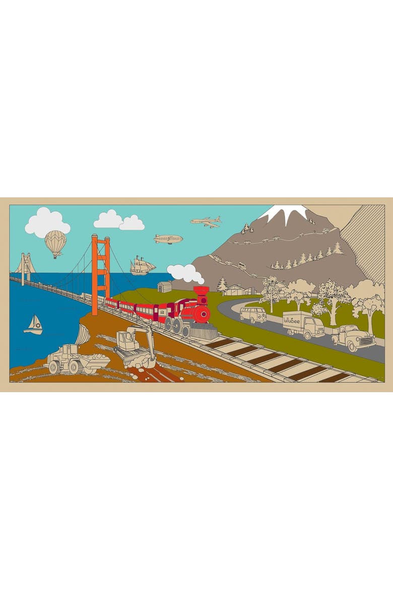 Giant Coloring Mural Birthday Parade, Alternate, color, Multicolored