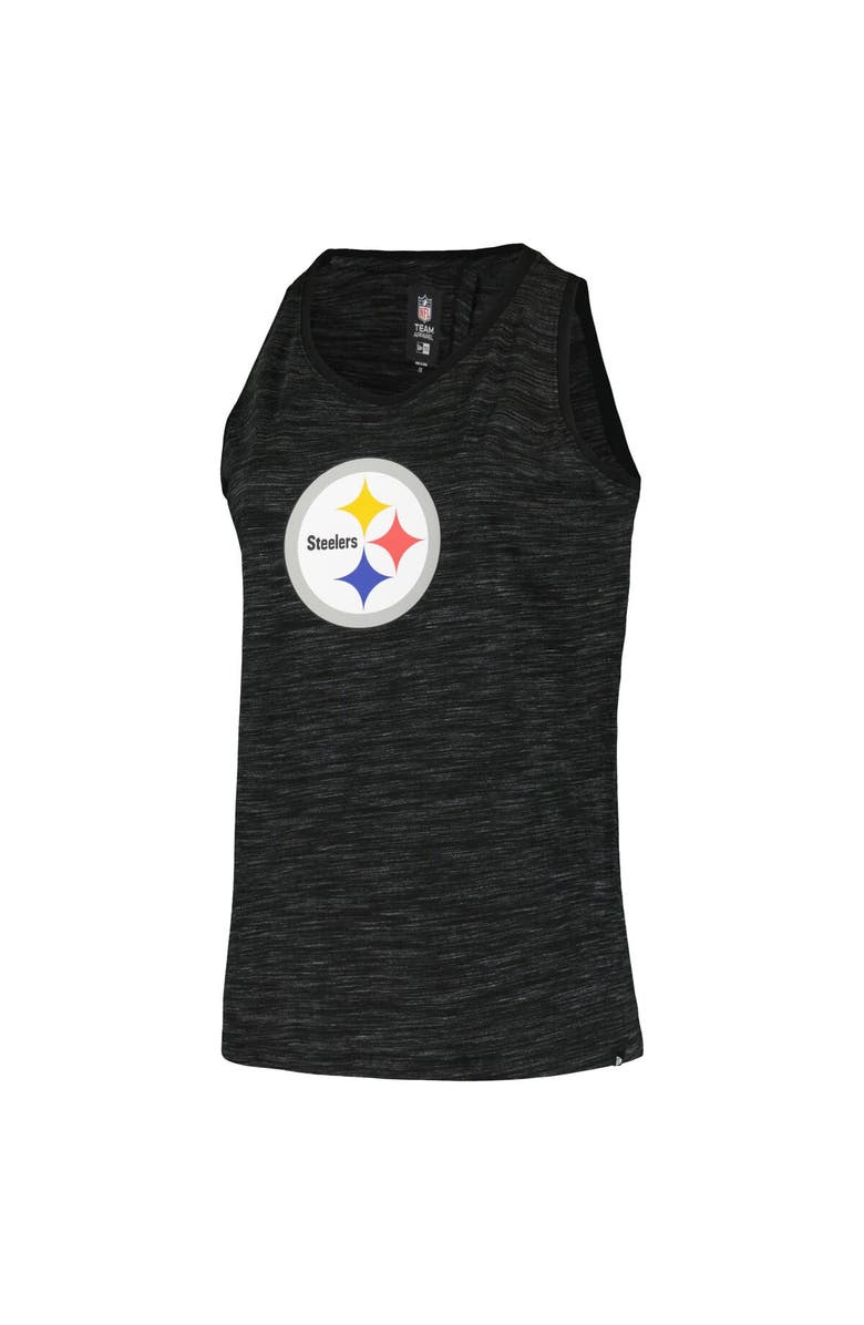 New Era Women's New Era  Black Pittsburgh Steelers Plus Size Space Dye Active Tank Top, Alternate, color, 