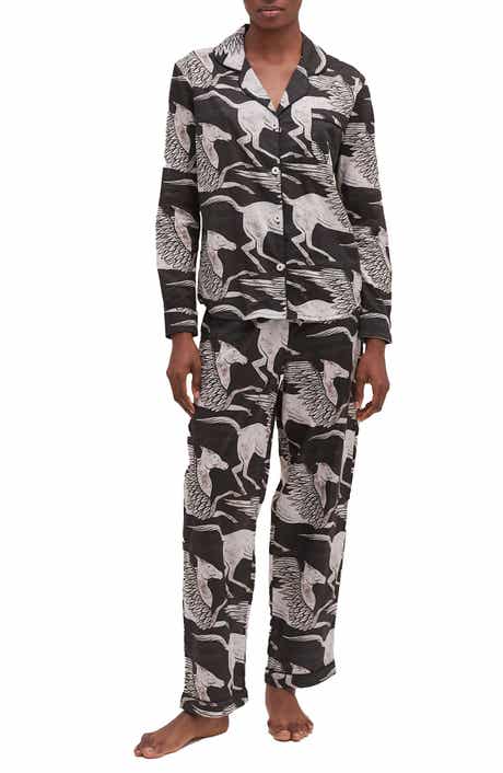 Desmond & Dempsey Long Sleeve Cotton Pajamas