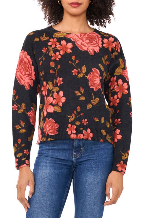 Floral Jacquard Sweater