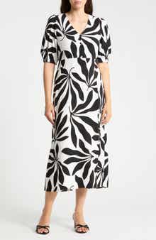 Palms Printed Midi Dress
