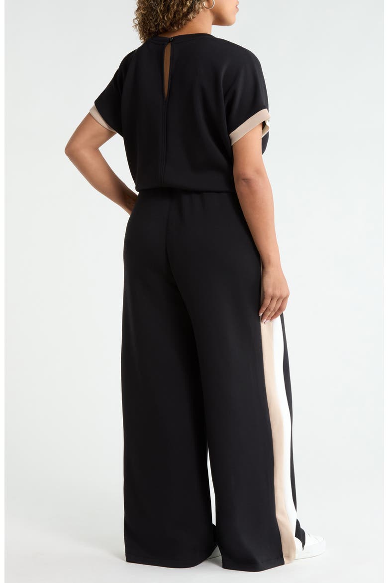 AirEssentials Colorblock Jumpsuit, Alternate, color, VERY BLACK STRIPE