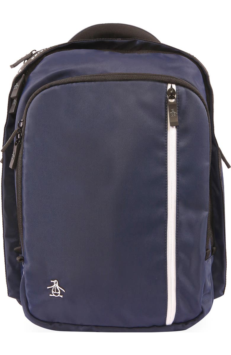 Original Penguin Soft Nylon Backpack, Main, color, Navy