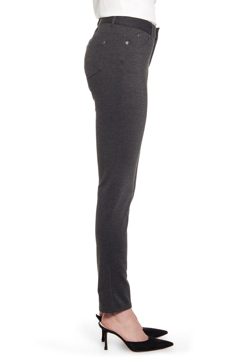 Skinny Ponte Pants, Alternate, color, DARK HEATHER GREY