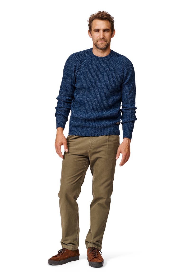 Ray Fisherman Rib Crew Neck Sweater, Alternate, color, Blue Mix