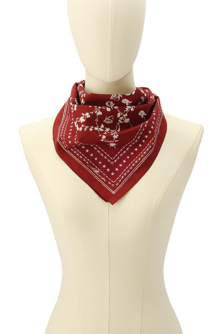 Fleur De Lis Bandana, Alternate, color, RASPBERRY