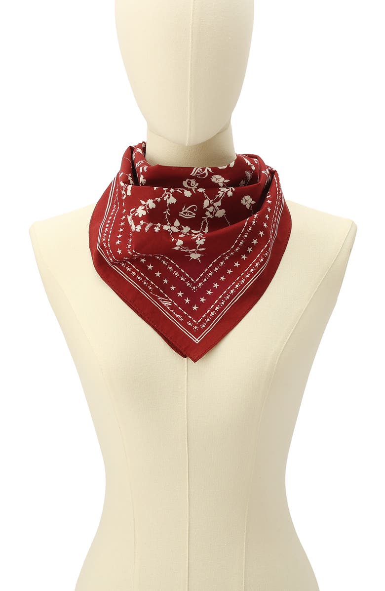 AllSaints Fleur De Lis Bandana, Alternate, color, Raspberry
