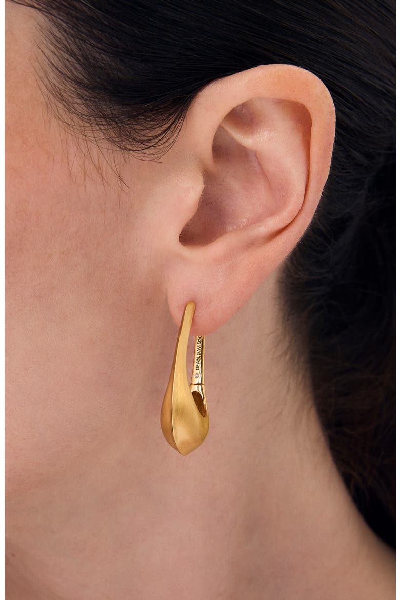 Tao Hoop Earrings, Alternate, color, GOLD