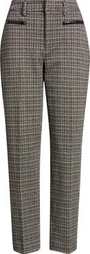 Liverpool Los Angeles Faux Leather Trim Tweed Pants