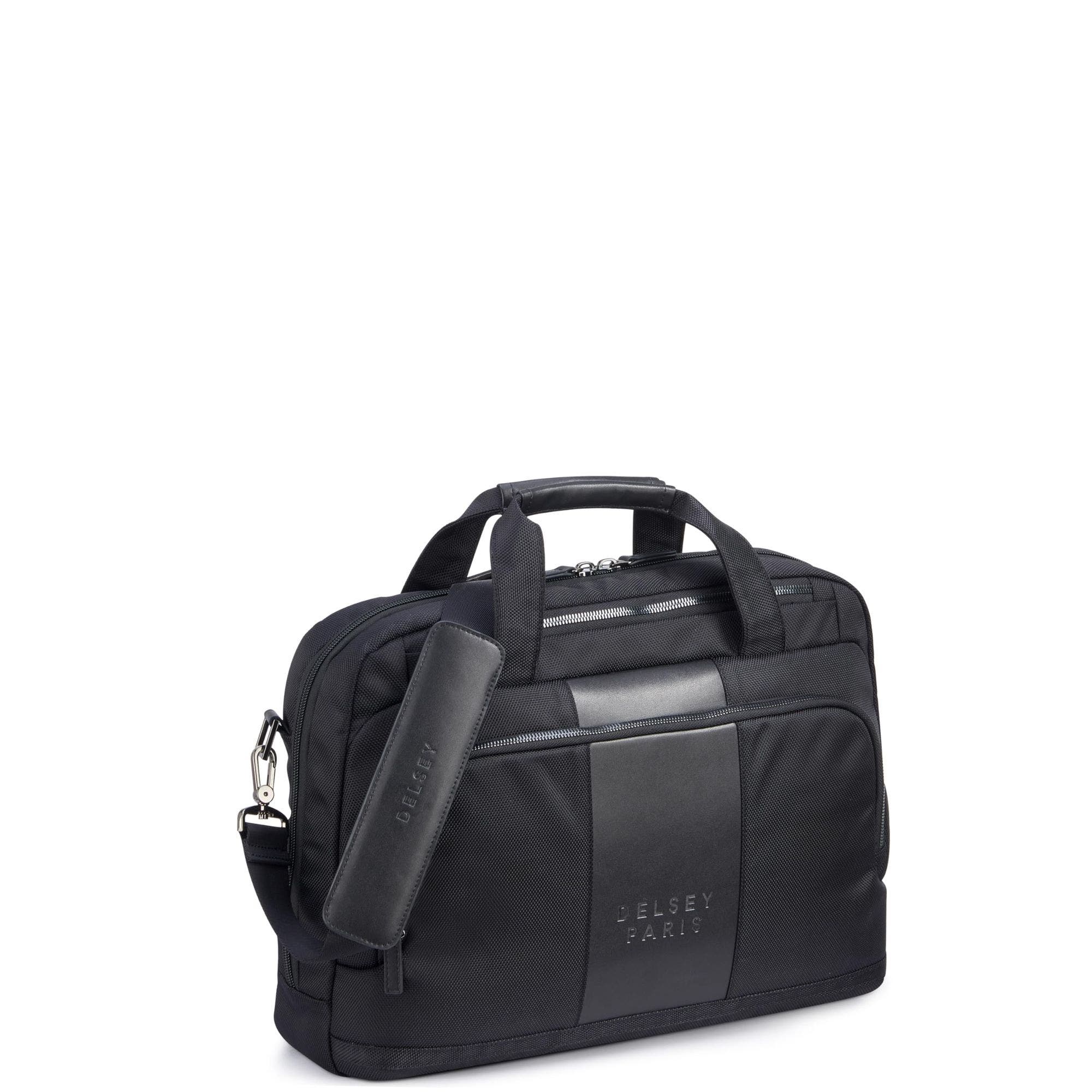 Wagram Briefcase With 15.6" Laptop Sleeve, Alternate, color, Black